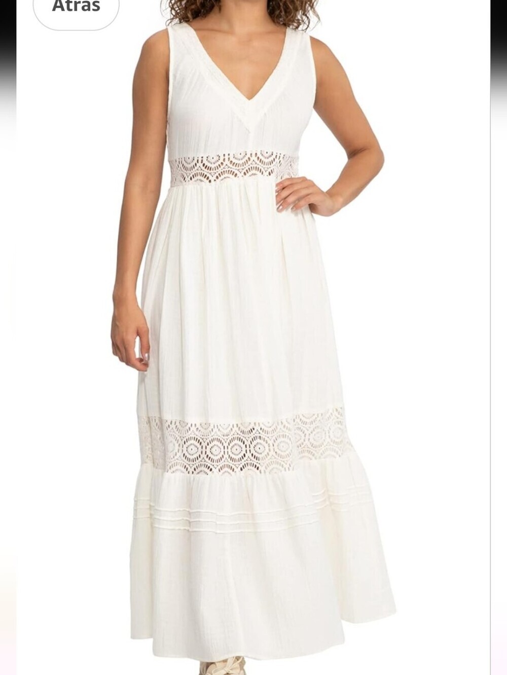 Sanctuary White Lace-Trim Midi Dress XS - Picture 5 of 16